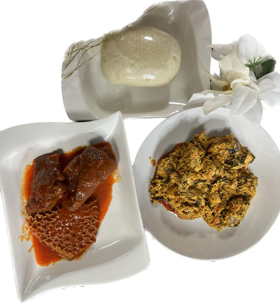 Egusi Soup with Assorted Meat